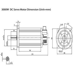ATO 2000W/3000W 48V DC Servo Motor 7.6Nm/ 19Nm, High Torque Universal Electric Motor DC motor, with Encoder (3000W With brake [+$154])
