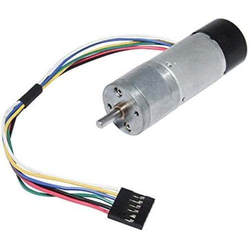 BEMONOC 25GA370 Encoder Metal Gearmotor 12V DC 25RPM Gear Motor with Encoder for Arduino and 3D Printers