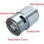 Puly DC 775 Motor 24V 20000RPM 775 Motor Ball Bearing Large Torque High Power Low Noise DC Motor for Electrical Tools 2-Pack（with Bracket）
