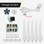 Dyna-Living 400W DC 12V Wind Turbine Generator 3 Blades & 5 Blades 500W DC 12V Wind Turbine Motor with Charge Controller for Home Marine Industrial Energy (Not Included Mast)