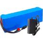 Wnicek Ebike Lithium Battery 48V 10Ah Lithium-Ion Batteries Pack with BMS + Charger Waterproof PVC Rechargeable Battery Fit for 750W 500W 350W 250W 100W Electric Bike Motor