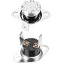 uxcell KSD301 Thermostat 90°C/194°F 10A N.C Adjust Snap Disc Temperature Switch for Microwave,Oven,Coffee Maker 2pcs
