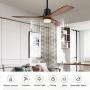 WERBUY Wood Ceiling Fans with Lights Remote Control, 52