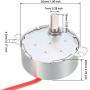 uxcell Synchronous Gear Motor AC 24V 0.9-1.1RPM 50-60Hz Electric Motor CCW/CW 4W for Electric Fan