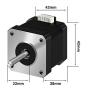 SIMAX3D Nema 17 Stepper Motor 42x38 17HS4401 with 39.3in(1Meter) Cable 1.5A 2Phase 4 Wires 1.8 Degree for Creality CR-10, Ender 3, Anet A8, Anycubic Mega Series 3D Printers and CNC Extruder