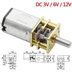 Bemonoc GA12-N20 DC 3V 200RPM High Speed Micro Speed Reduction Motor Mini Gear Box Motor with 2 Terminals for RC Car Robot Model DIY Engine Toy