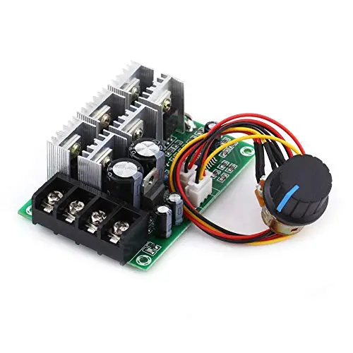 DC Motor Speed Controller 12V 36V 48V Slow Start Adjustable Speed Board with Overload Protector Permanent Magnet DC Brushed Motor