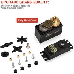 4PCS Servo Motor MG995 Control Angle180 Metal Gear Servo 20KG Digital High Speed Torque Servo Motor for Smart Car Robot Boat RC Helicopter