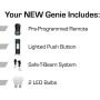 Genie 2055-LED Stealth 500 Essentials, LED Bulbs Included, Ultra-Quiet Belt Drive Garage Door Opener