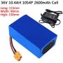 Wnicek 36V E-Bike Battery 10.4AH 12AH 10S4P Lithium-ion Ebike Battery Pack Customizable High-Ampere BMS Board Battery Fit for 100W 200W 250W 350W 500W Motor with 42V 2A Charger