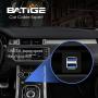 BATIGE Dual Ports Square USB 3.0 Panel Flush Mount Extension Cable with Buckle for Car Truck Boat Motorcycle Dashboard 6ft