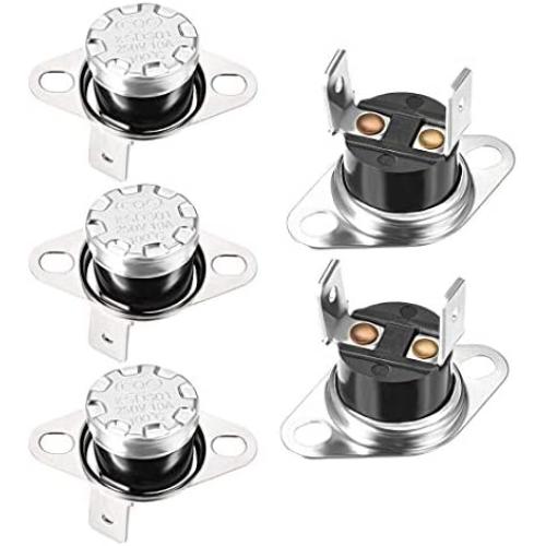 uxcell KSD301 Thermostat 100°C/212°F 10A Normally Open N.O Adjust Snap Disc Temperature Switch for Microwave Oven Coffee Maker 5pcs