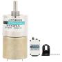 XD-37GB520 DC Reduction Motor , Controllers Motor Speed Controllers Electric Gearbox with Bracket Governor Adjustable Low Speed 24V CW/CCW for Micro Machinery[5rpm/min ]