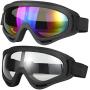 Ski Goggles, 2 Snowboard Motorcycle Goggles Men Women Youth Kids Boy Girls Adults UV Protection Foam Skiing Goggles