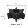 BODAO 6H3-44352-00 47-81423M / 47-97108M Boat Engine Water Pump Impeller for Yamaha 40/50/55/60/70HP for Mariner 48/55/60HP Outboard Motor