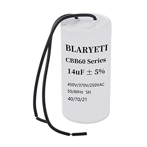 BLARYETI CBB60 14uF Motor Running Capacitor Start Capacitor for Air Conditioner AC 450V/370V/250V 50/60Hz 5% BLARYETI CBB60 14uF Motor Running Capacitor Start Capacitor for Air Conditioner AC 450V/370V/250V 50/60Hz 5%