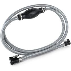Five Oceans Marine Boat Fuel Line, OMC/Johnson/Evinrude Outboard Fuel Line with Primer Bulb, 6 Ft Long, 2 Quick Connectors, Reinforced EPA/CARB, Compatible Ethanol Blended Fuel