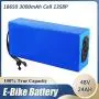Wnicek 48V Ebike Battery Pack 12AH 15AH 20Ah 24AH 30AH Electric Bike Lithium Battery with Charger for Electric Bicycle Electric Tools Scooters Tricycles Suitable for 250W-1200W Motors