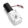 ViaGasaFamido Worm Gear Motor, DC High Torque Motor, Metal Reduction Gearbox Motor Reversible Electric Turbo Speed Reduction Motor with Ball Bearing 24V 8mm Shaft(100RPM)