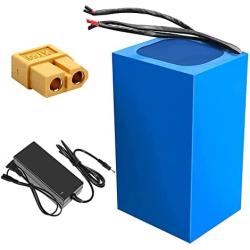 Wnicek 72V 20Ah 30Ah 40Ah E-Bike Battery Pack Rechargeable Lithium Battery with Charger Fit for 2300W/ 2000W/ 1800W/ 1500W/ 1200W/ 1000W Electric Motorcycle Mopeds Electric Scooter