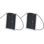 FTVOGUE 15W Waterproof Solar Panel Monocrystalline Solar Charging Board for Outdoor Car Motor Yacht[Solar panel +40A controller],Solar Panels