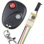 Mini Relay Wireless Switch 12V 433Mhz Remote Control Relay Switch, Secure 1-Channel Micro Receiver with Transmitter System in Latched Mode DC 3.7V 5V 6V 7V 9V 12V