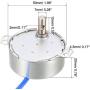 uxcell Synchronous Motor AC 100-127V 15-18RPM 50-60Hz CCW/CW 4W Turntable Gear Box for Microwave Oven