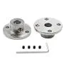 Luomorgo 7mm/0.28 inch Metal Flange Shaft Coupling Rigid Flange Coupling Motors Guide Shaft Axis Bearing 2pcs