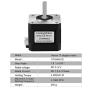 Usongshine Nema 17 Stepper Motor 42BYGH 1.8 Degree 38MM 1.5A 42 Motor (17HS4401S) 42N.cm (60oz.in) 4-Lead with 1m Cable for DIY CNC 3D Printer
