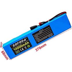 Jieoto 36V E-Bike Lithium Battery Pack 14AH Li-ion Battery with 2A Charger and 20A BMS for Electric Folding Bicycles Scooter Electric Tools Tricycles 200W 250W 350W 500W 750W Motor