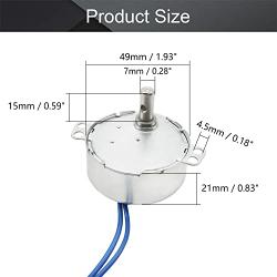 Fielect Synchronous Motor AC 110V 30RPM Synchron Motor Turntable Motor CW Direction 4W TYC-50 Horizontal Hole Shaft