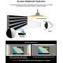 VIVIDSTORM-Projector Screen Retractable S PRO 72inch Ceiling/Ambient Light rejecitng Electric Floor Screen Cinema Projector 4k Compatible Ultra Short Focus Laser Projector,VWSDSTUST72H-WB