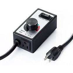 Cdmall Electronic Fan Speed Controller Variable Adjuster for Hydroponics Inline Duct Exhaust Ceiling Fans with 6 Long 120V 15A Cord
