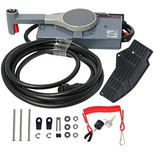 NovelBee Side Mount Remote Control Box with 10 pins Wire Harness and Cable 16FT for Yamaha Outboard Motors Steering System (Right Hand) 703-48205