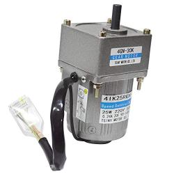 Bemonoc 25Watts AC 110V 50/60HZ Adjustable Variable Gear Reducer Motor High Speed 180rpm & AC Speed Controller Kits CW CCW for Industry