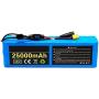 48V 25Ah E-Bike Lithium Ion Battery Pack, Rechargeable Replacement Battery, with 30A BMS Charger and Fuse, for 200W-1000W Motors