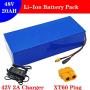 Wnicek 48V 20AH Lithium-Ion Battery 20000mAh 13S 4P Ebike Rechargeable Battery Pack with BMS and Charger Fits for 200W - 1000W Motors