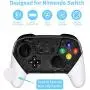 SINGLAND Wireless Controller for Nintendo Switch with NFC Function,Switch Gamepad with Dual Shock Vibration Motor Gyro 6-axis Sensing Function Remote Joystick for Nintendo Switch and PC (White)