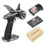 HOBBYMATE Flysky RC FS GT2B Radio Transmitter & FS-GR3E Receiver, 3 Channel 2.4Ghz Radio Controller with Internal Rechargeable Transmitter Battery