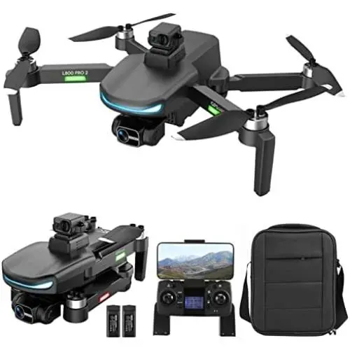 GoolRC GPS Drone with 4K Camera for Adults, 5G WiFi FPV RC Quadcopter with 3-Axis Gimbal, Brushless Motor, Obstacle Avoidance, Auto Return Home, Follow Me, Circle Fly, Bag and 2 Batteries (Black)