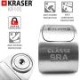 KRASER KR10S Motorcycle Lock with Alarm 120dB Anti Theft Alarm Lock, Approved Disc Brake Lock Security for Motorcycles, Disc Lock Motorcycle Motorbike Scooter, Locking Shaft ø10, Stainless Steel