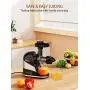 Wamife Slow Masticating Juicer Machine, Cold Press Juicer Extractor, 2 Modes & Reverse Function for High Nutrient Fruit & Vegetable Juice, Quiet Motor, with Cup & Brush(Black)
