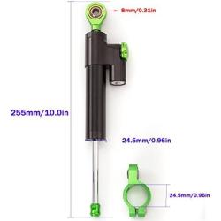 FXCNC Motorcycle CNC Steering Damper Stabilizer Buffer Control Bar With Mounting Bracket Kit Full Set Compatible with YZF R6 (not Race) 2006-2020, YZF R1 2006-2016