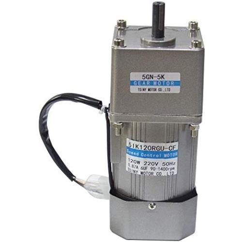 Bemonoc Reversible AC 220V Gear Reducer Motor 120Watts 50/60HZ 75 RPM Output Shaft 12mm & AC Speed Controller Kits for dyeing industrial