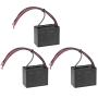 uxcell Ceiling Fan Capacitor CBB61 4.5/6/5uF 250V AC 4 Wires Metallized Polypropylene Film Capacitor 48x38x26mm for Electric Fan Pump Motor Generator 3Pcs
