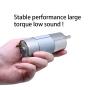 555 High Torque Micro Brush DC Motor Low Speed Gear Reduction Motor Eccentric Shaft Gearbox Diameter 37mm High Torque All Metal Gear Electric Micro Gear Motor (24 Volt, 500RPM)