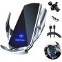 KERNKLENPP Car Wireless Charger Phone Holder,Intelligent Sensing,Fully Automatic 15w Fast Charging,Car Mount Air Vent Mount for iPhone13/ 12/11/X /8/8series,Samsung S Series/Note Series, silver KERNKLENPP Car Wireless Charger Phone Holder,Intelligent Sensing,Fully Automatic 15w Fast Charging,Car Mount Air Vent Mount for iPhone13/ 12/11/X /8/8series,Samsung S Series/Note Series, silver