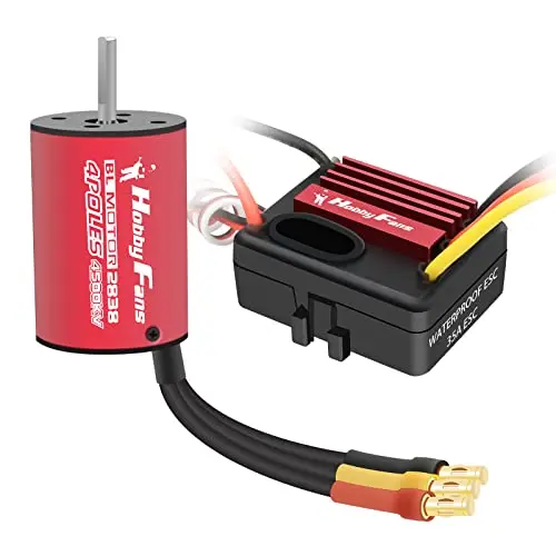 Hobby Fans 2838 4500KV 4P Sensorless Brushless Motor & 35A Brushless ESC for 1/12 1/14 1/16 RC Car Hobby Fans 2838 4500KV 4P Sensorless Brushless Motor & 35A Brushless ESC for 1/12 1/14 1/16 RC Car