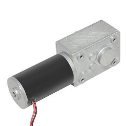 AZSSMUK DC Worm Gear Motor 24V 200RPM Self-Locking Reversed Mini Turbine Geared Carbon Brush Motor Speed Adjustable All Metal Gears