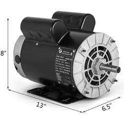 VEVOR 5 Hp Electric Motor 3.1 KW Rated Speed 3450 RPM Single Phase Motor AC 208-230V Air Compressor Motor Suit for Home and Small Shop Air Compressors